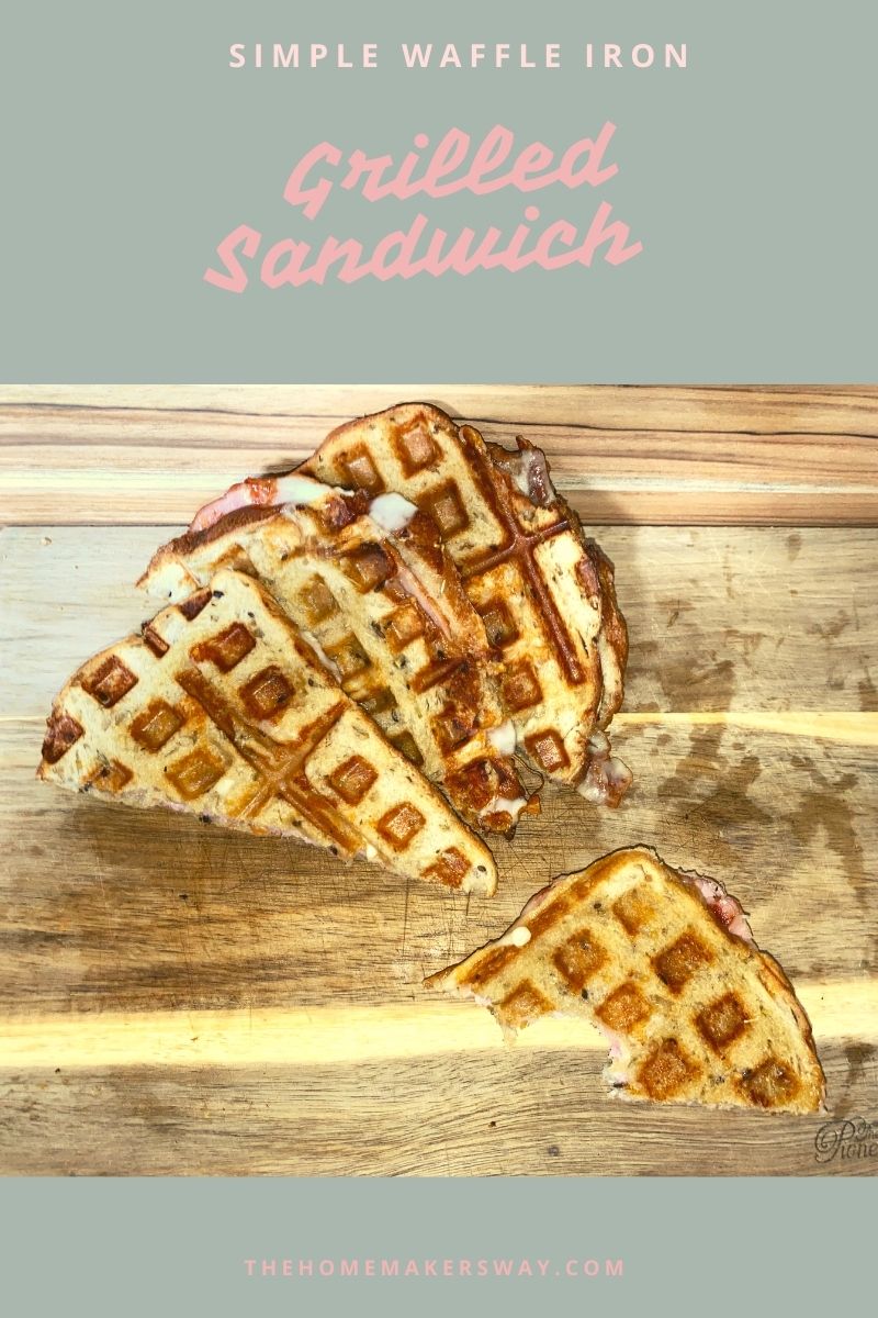 waffle iron grilled sandwich graphic