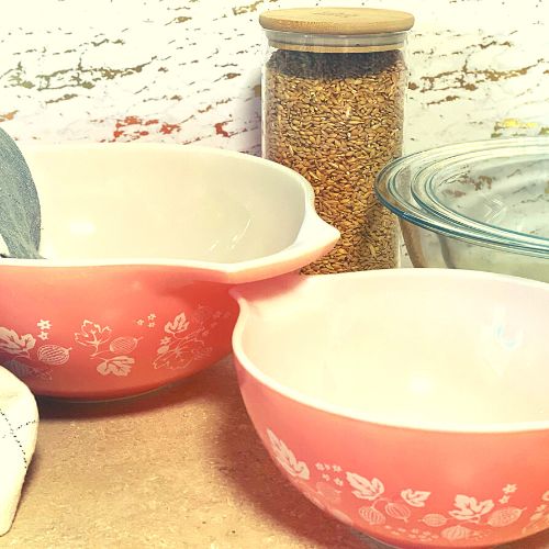 pink and glass pyrex bowls for essential tools for homemakers