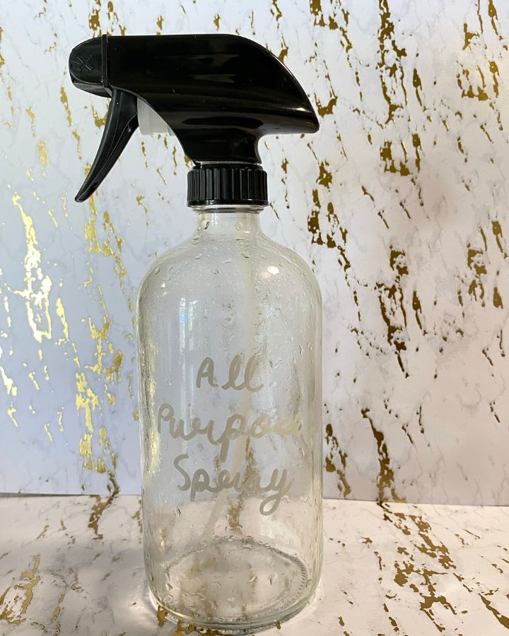spray boddle with label "all purpose spray